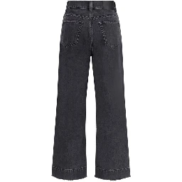 Black Cotton High-Waisted Jean