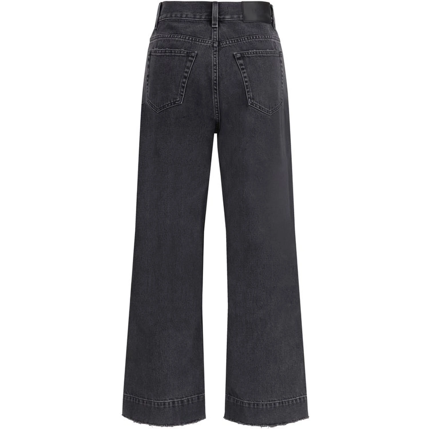 Black Cotton High-Waisted Jean