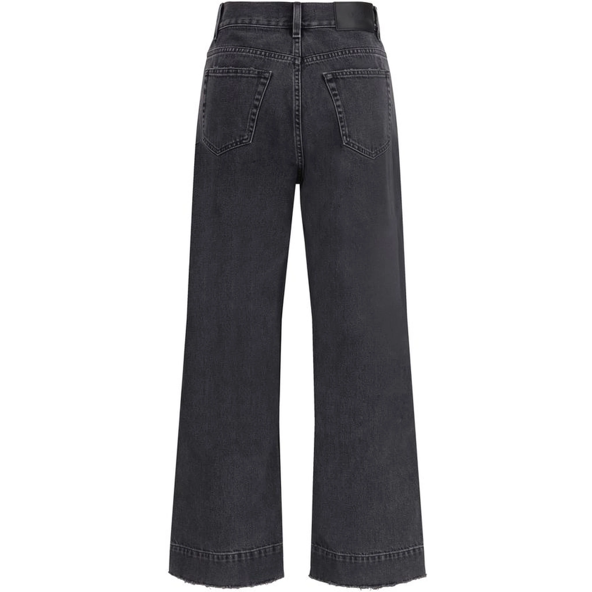 Black Cotton High-Waisted Jean