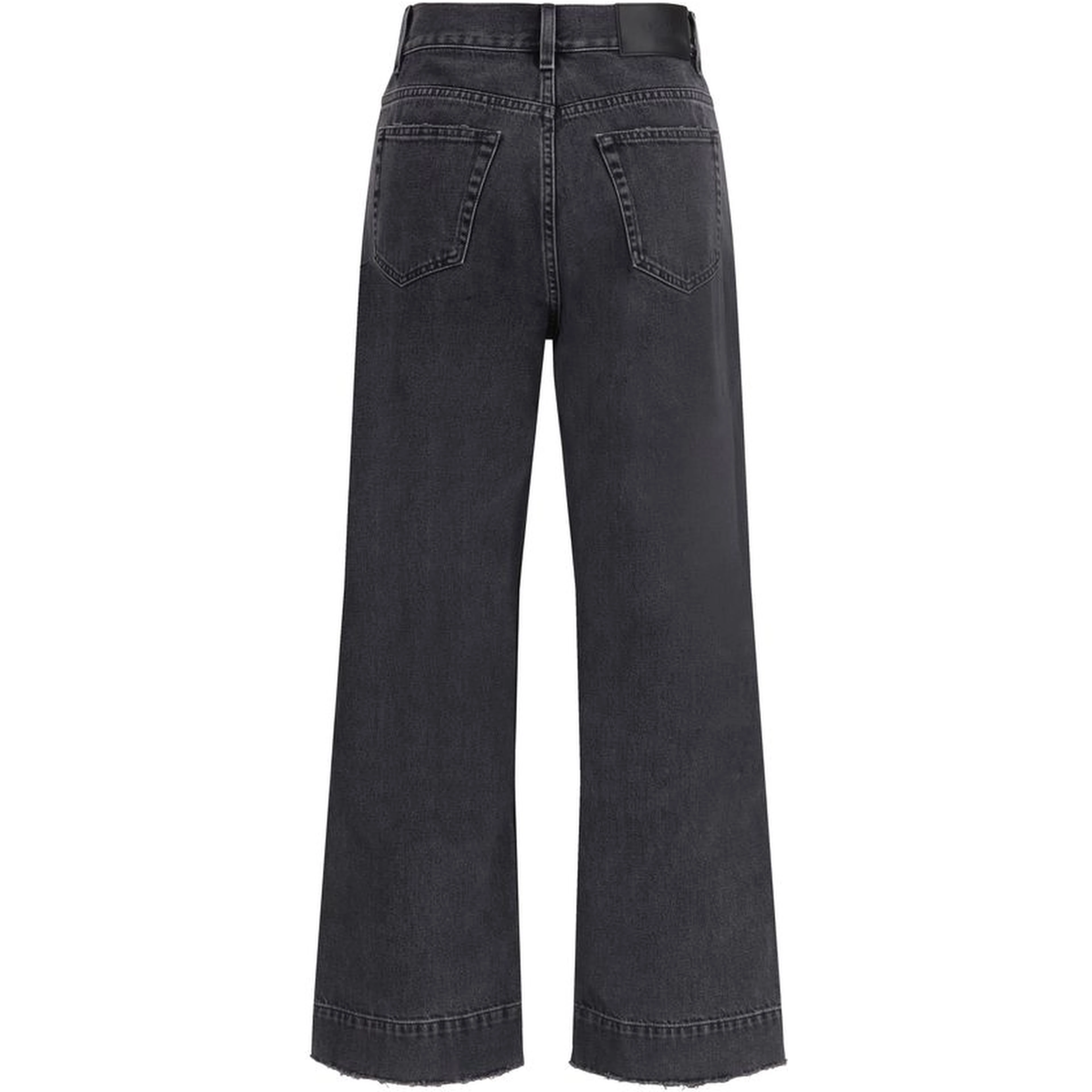 Black Cotton High-Waisted Jean