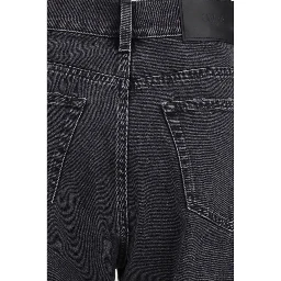 Black Cotton High-Waisted Jean