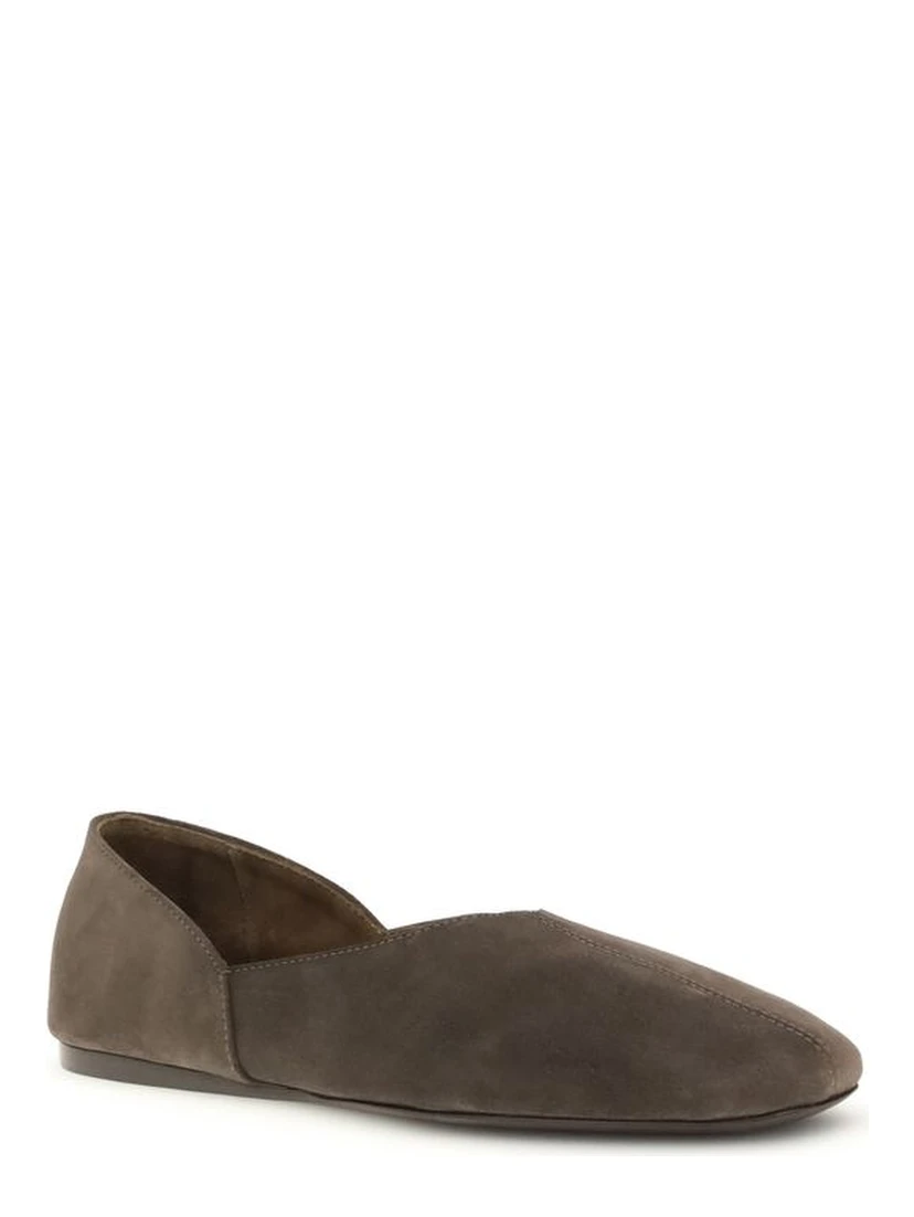 Brown Calf Leather Bos Taurus Ballet Flats