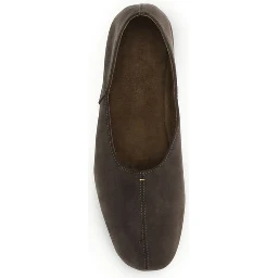 Brown Calf Leather Bos Taurus Ballet Flats