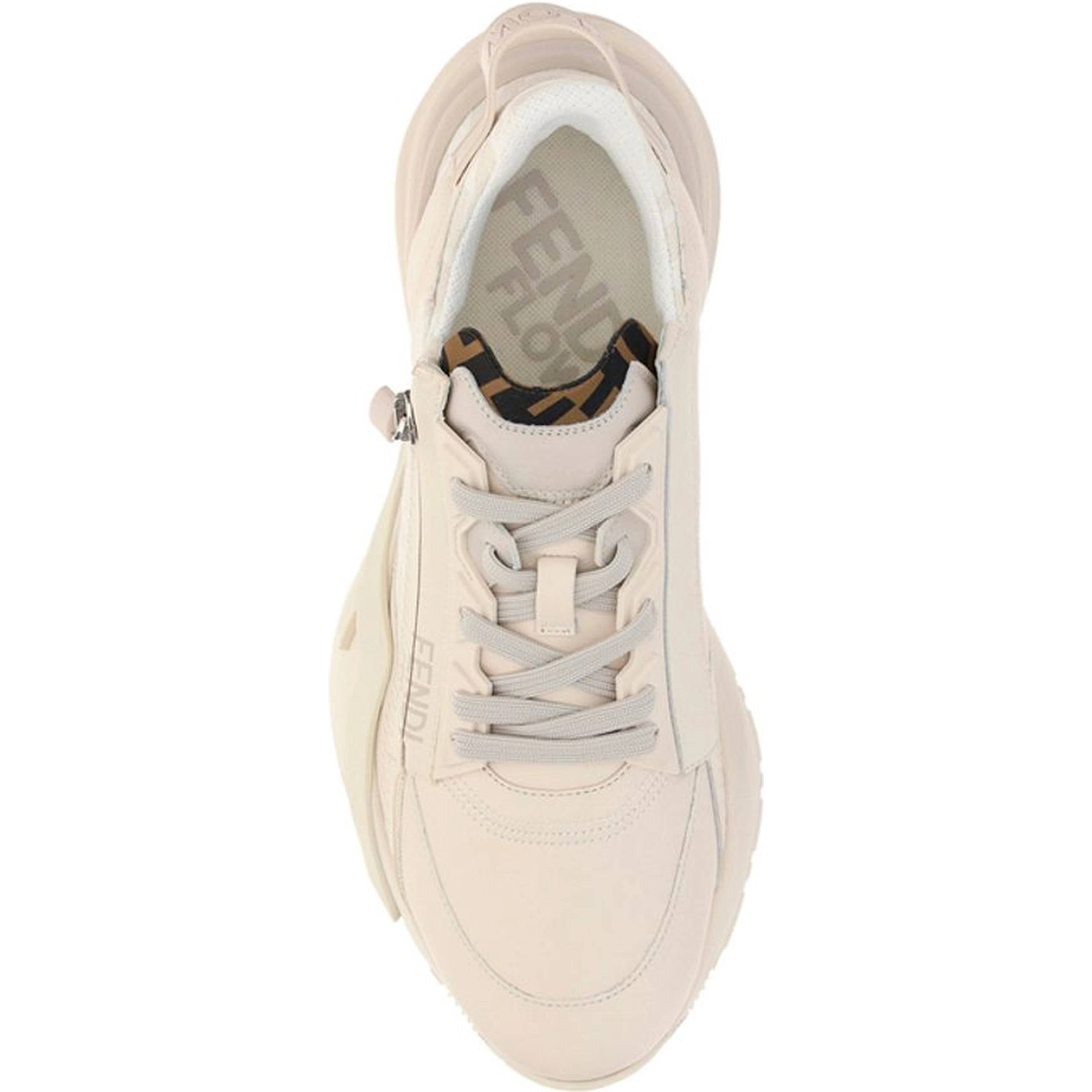 Cream Rubber Athletic Sneakers