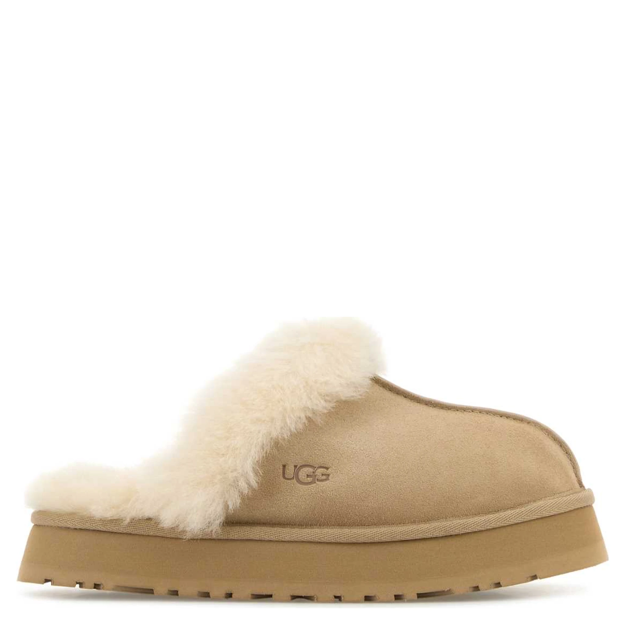 Sand suede Disquette slippers