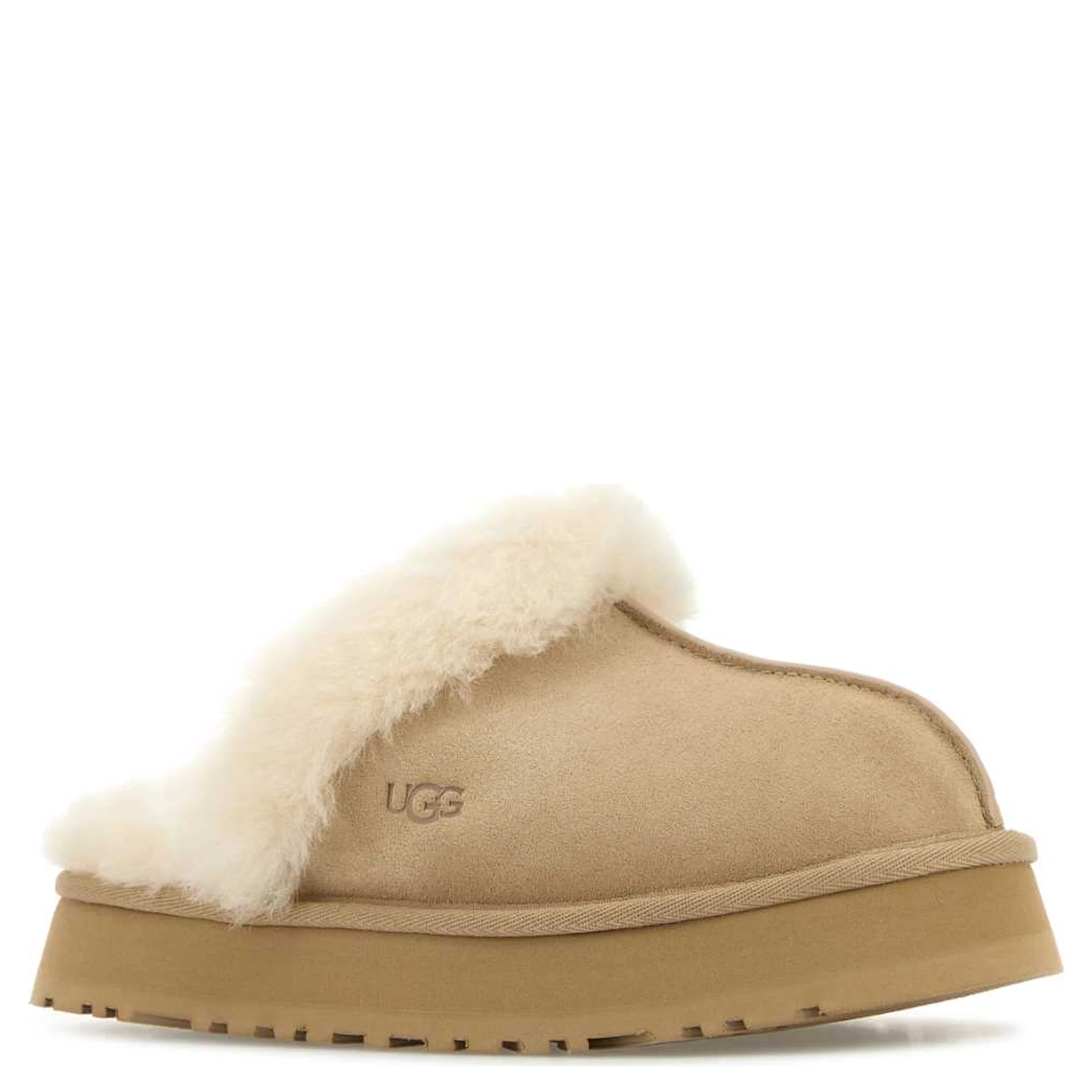 Sand suede Disquette slippers