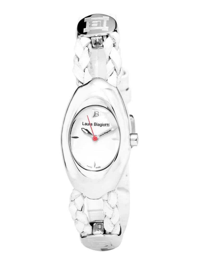 White Leather Dress Watch