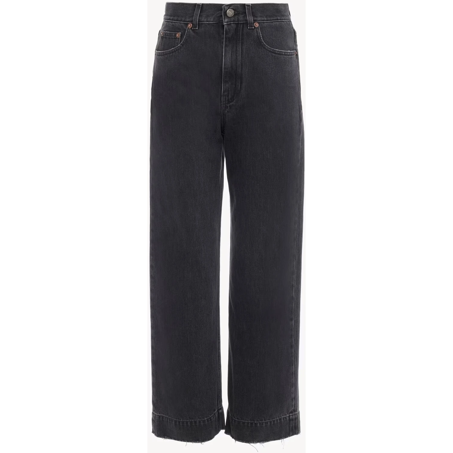 High waist jeans with wide leg