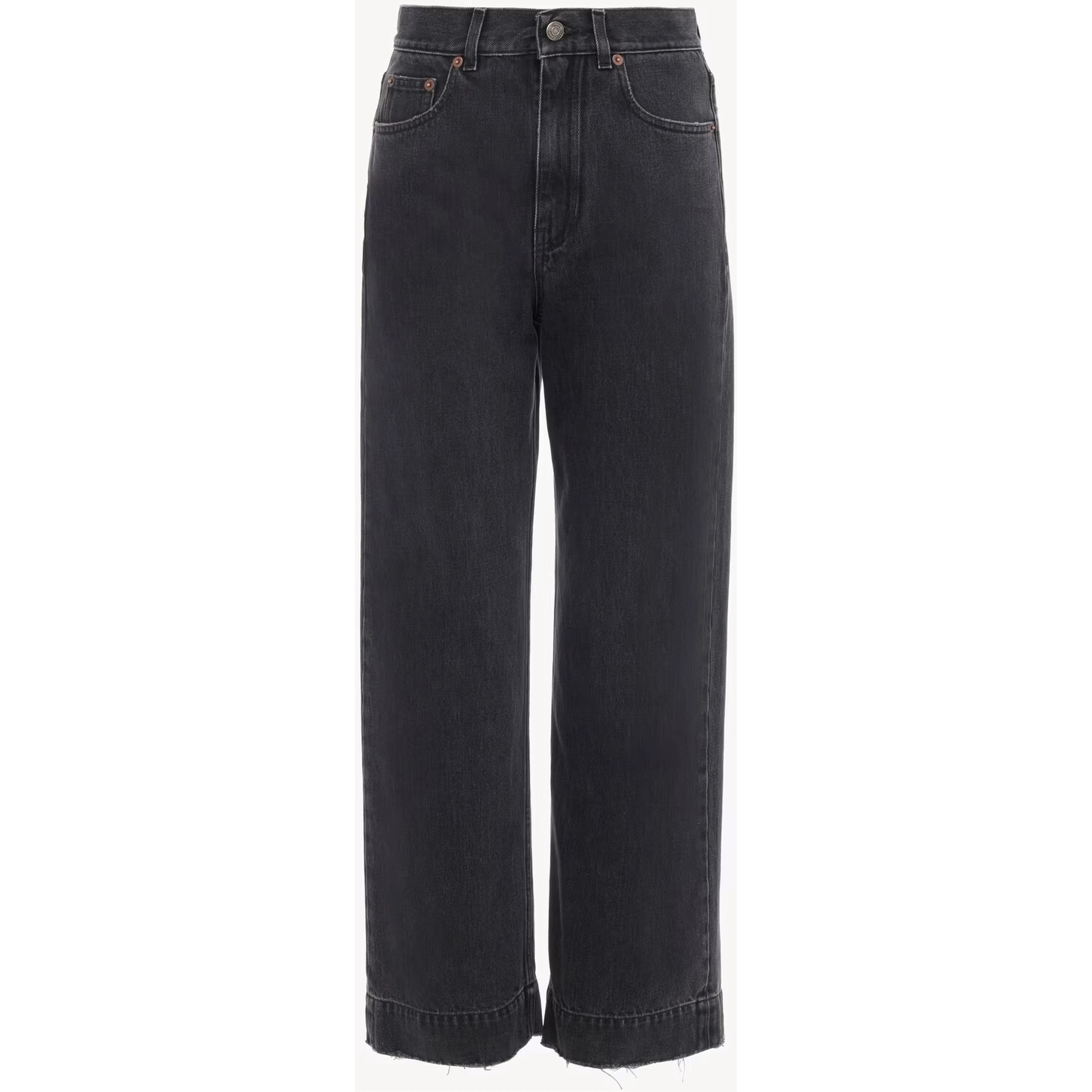 High waist jeans with wide leg