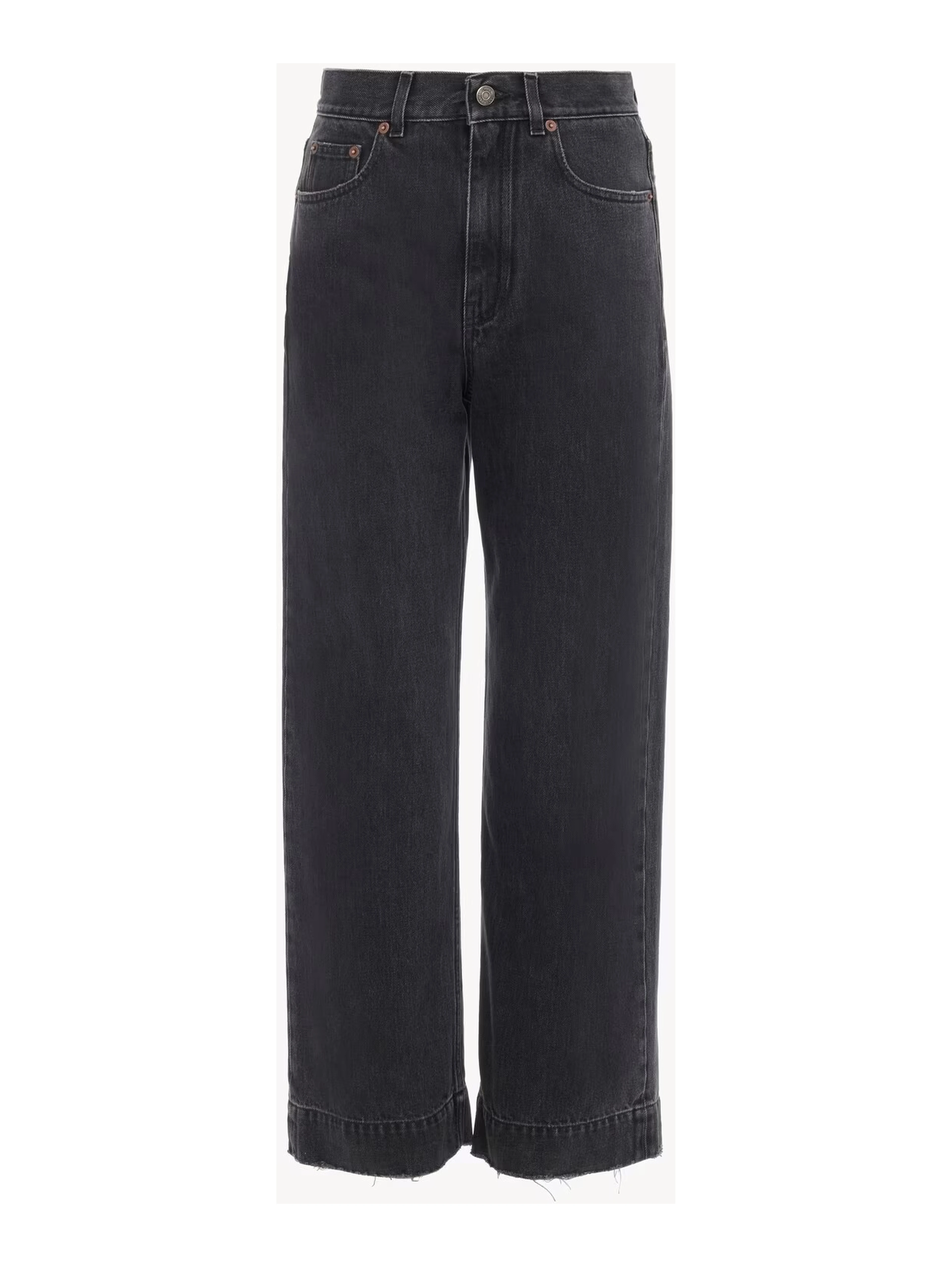 High waist jeans with wide leg