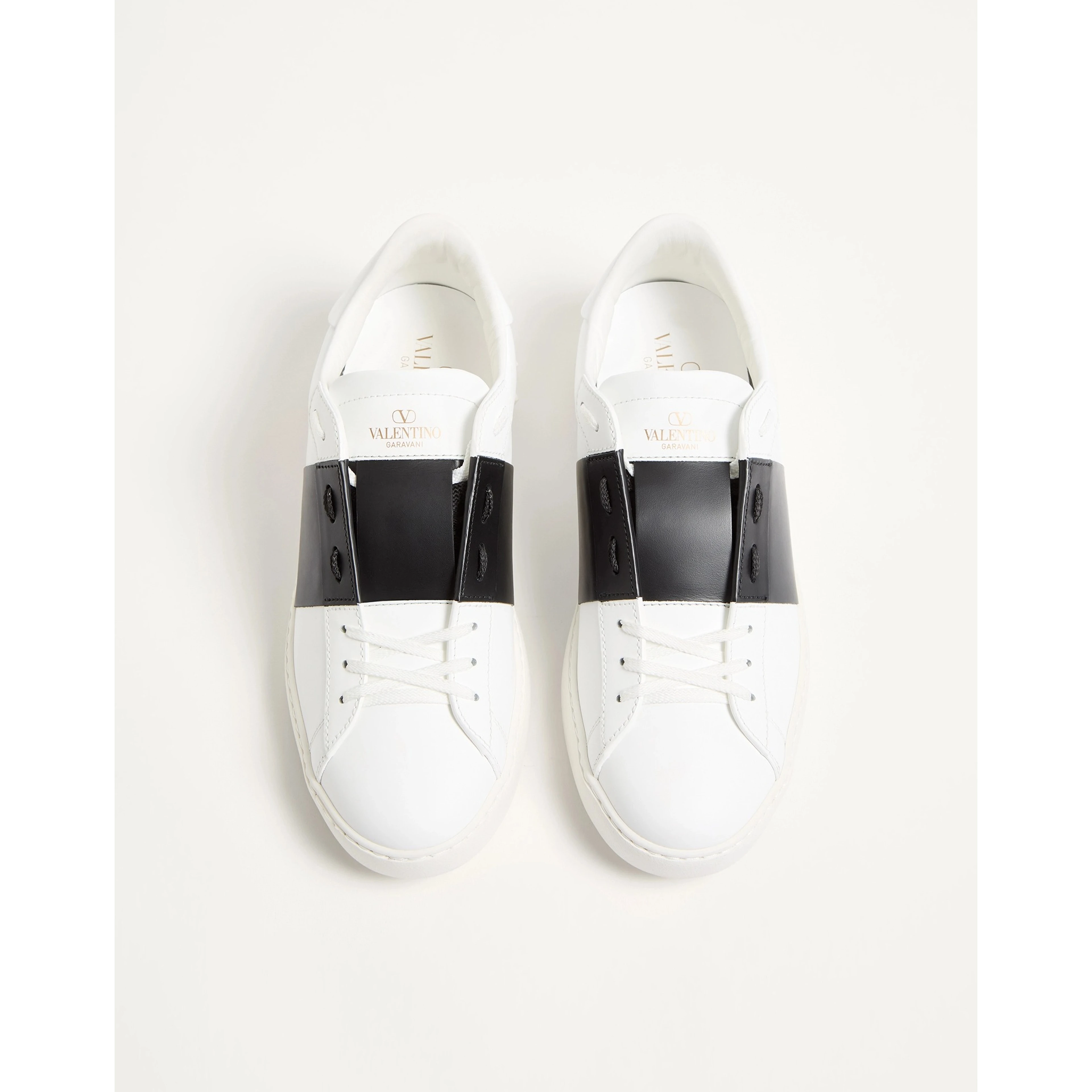 "Open" sneakers in leather