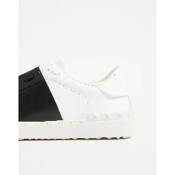 "Open" sneakers in leather