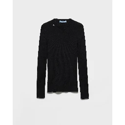 Virgin wool crewneck t-shirt