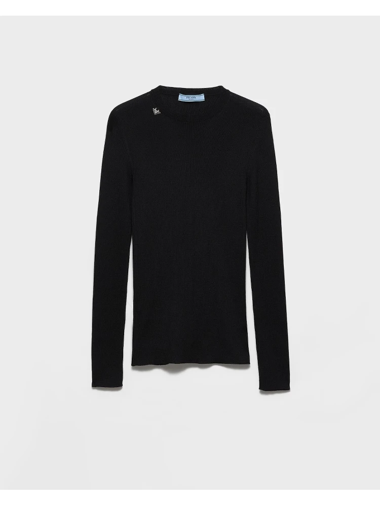 Virgin wool crewneck t-shirt