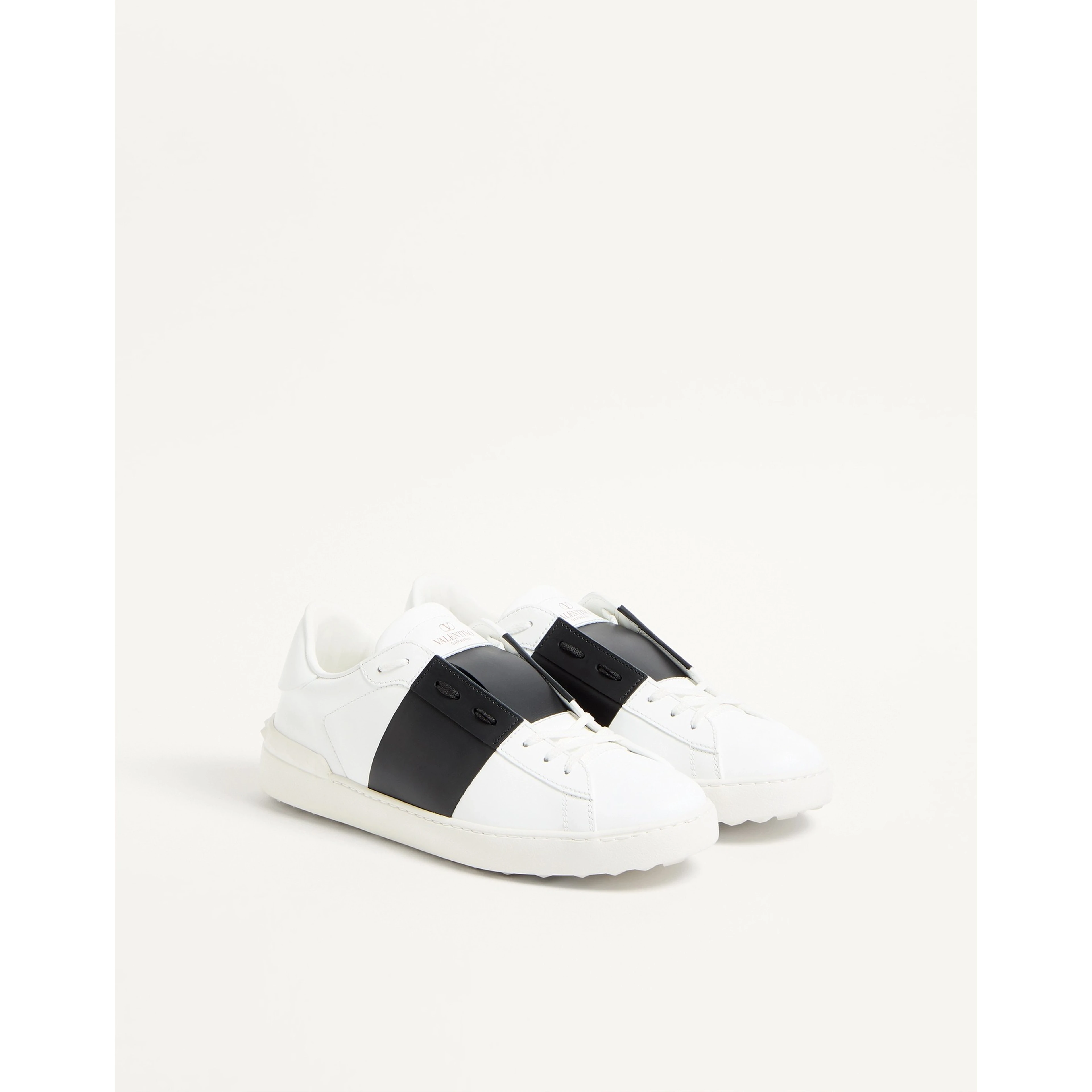 "Open" sneakers in leather