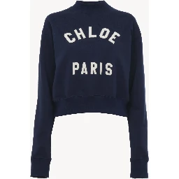 Cotton sweater with logo