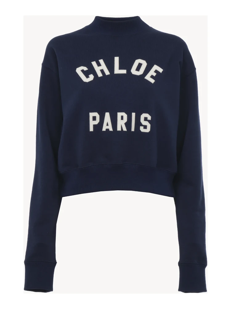 Cotton sweater with logo
