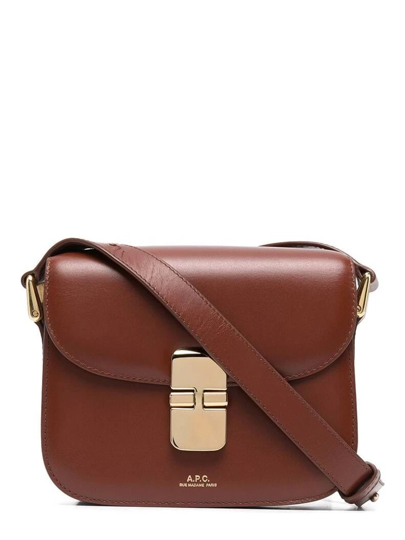 Grace Mini  Brown Leather Crossbody Bag Woman