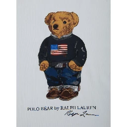 White Crewneck T-Shirt with Maxi Logo Print on the Front in Cotton Boy