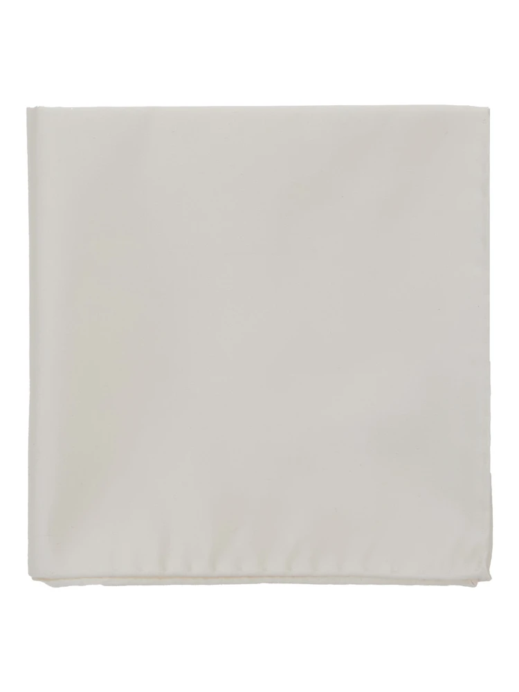White Handkerchief with Micro Jacquard Pattern in Silk Man