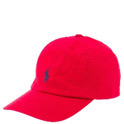 Red Baseball Cap with Pony Embroidery in Cotton Boy
