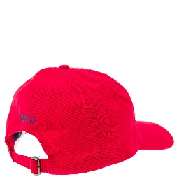 Red Baseball Cap with Pony Embroidery in Cotton Boy