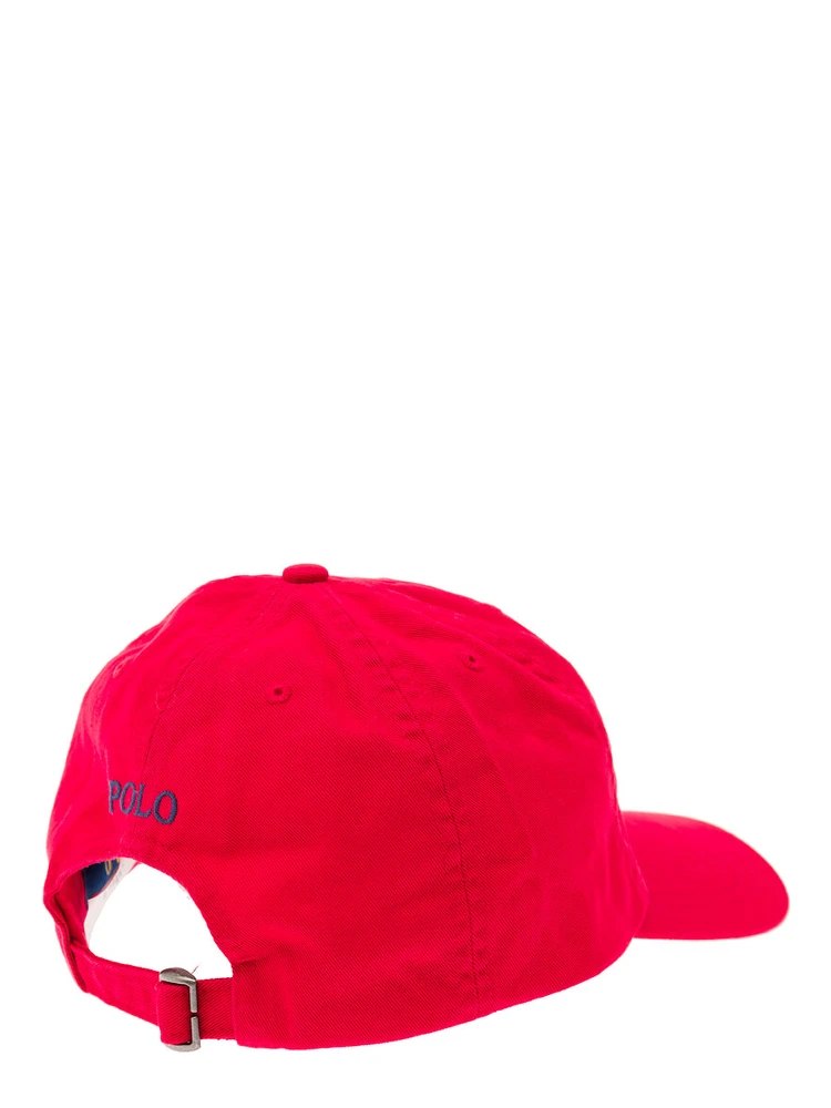 Red Baseball Cap with Pony Embroidery in Cotton Boy alternative