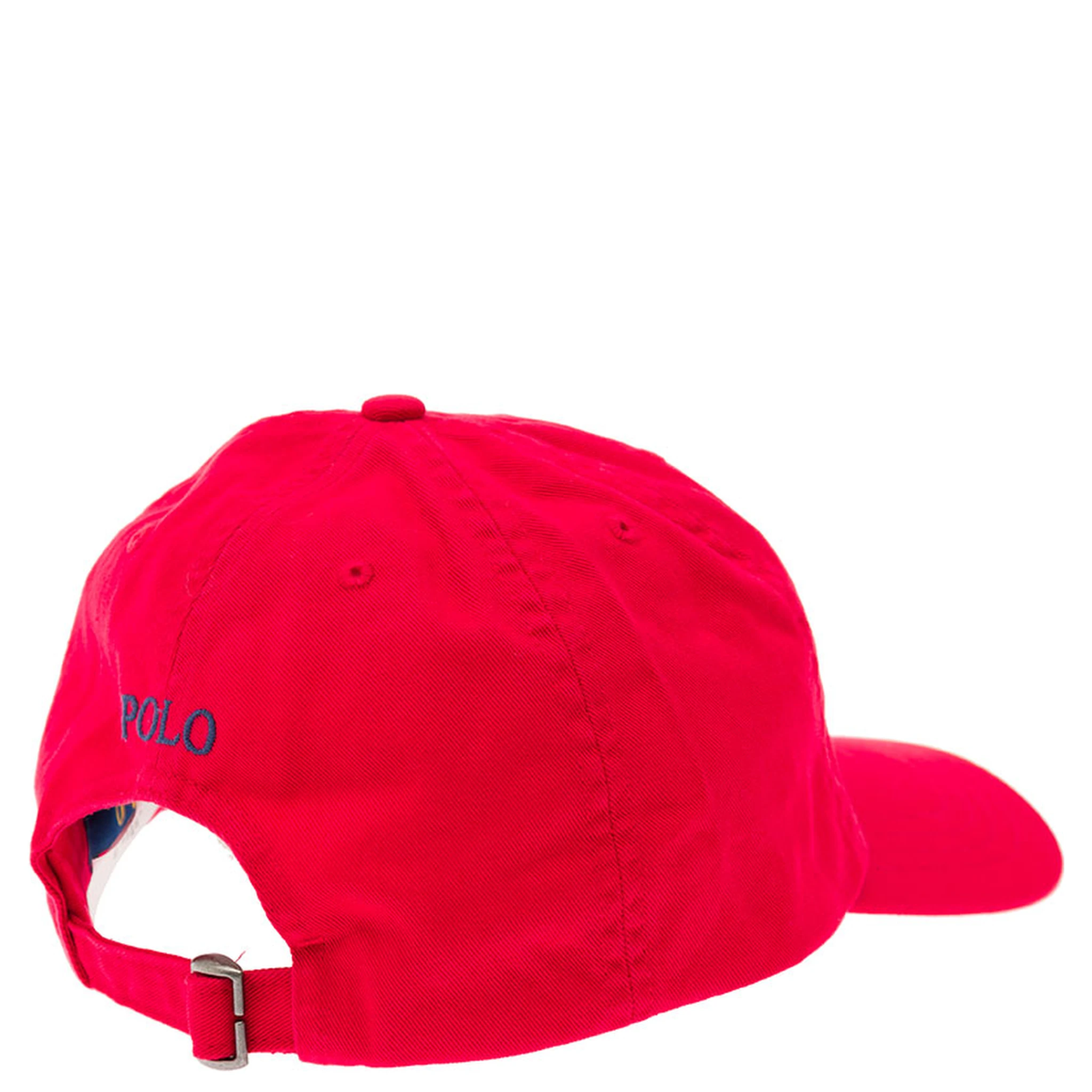 Red Baseball Cap with Pony Embroidery in Cotton Boy