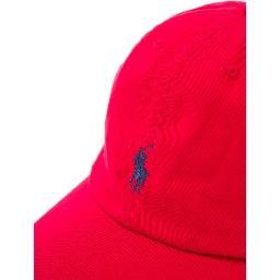 Red Baseball Cap with Pony Embroidery in Cotton Boy