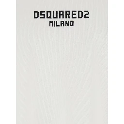 White T-Shirt with Logo Print on the Front in Cotton Man