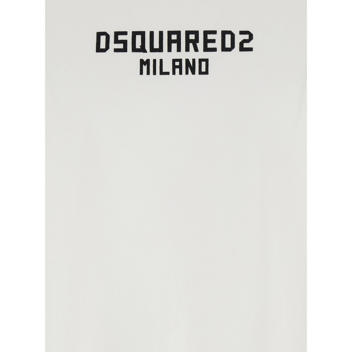 White T-Shirt with Logo Print on the Front in Cotton Man