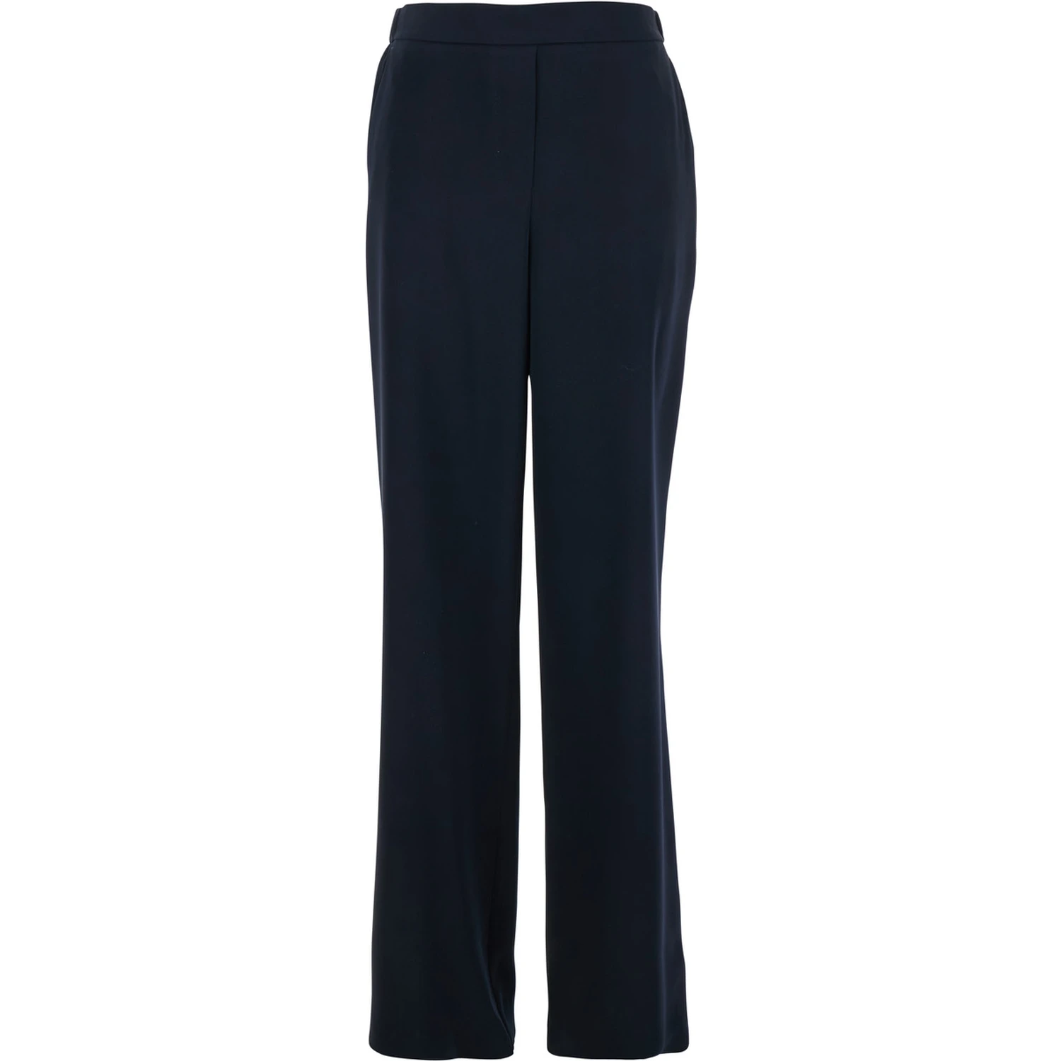 Blue Pants with Rear Elastic Waist and Wide Leg in Tech Fabric Woman