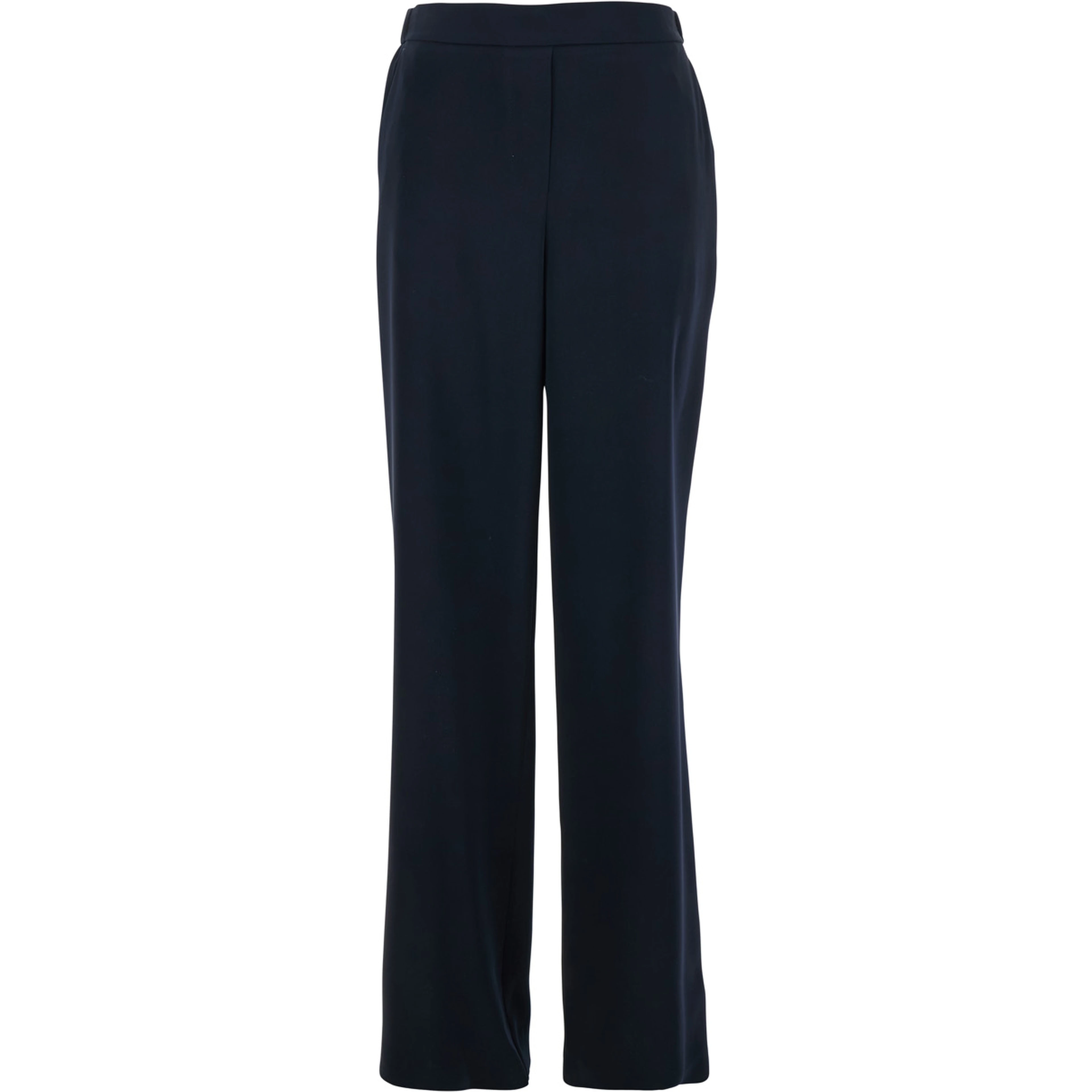 Blue Pants with Rear Elastic Waist and Wide Leg in Tech Fabric Woman