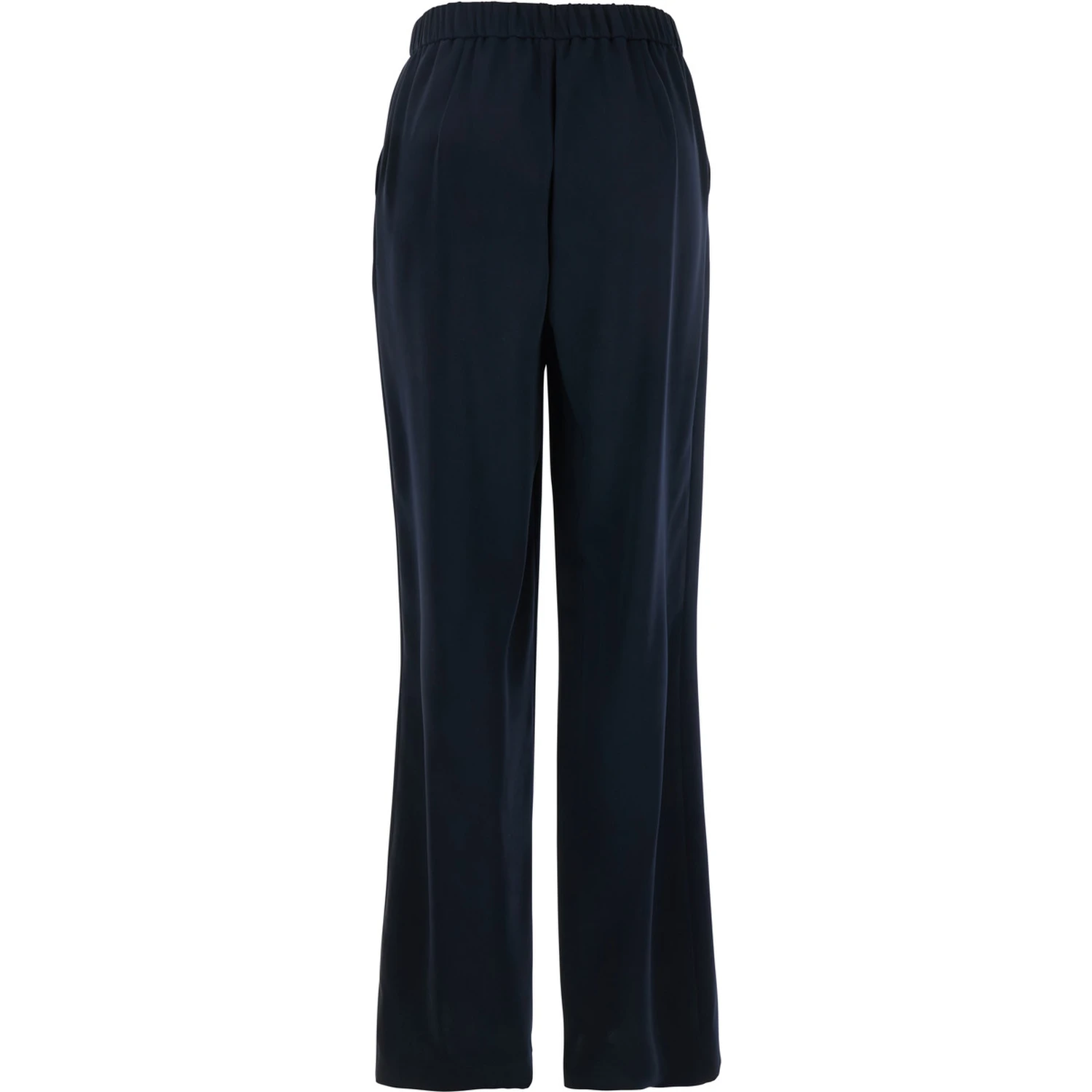 Blue Pants with Rear Elastic Waist and Wide Leg in Tech Fabric Woman