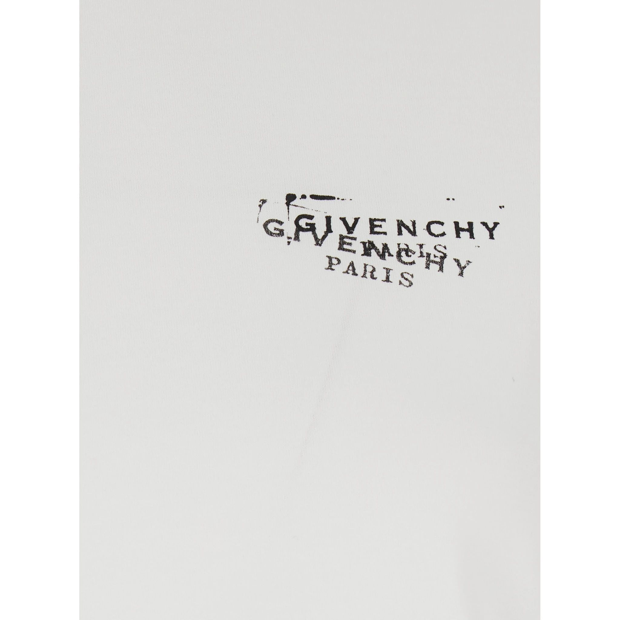 White Crew Neck T-Shirt with Logo on Front and Back in Cotton Woman