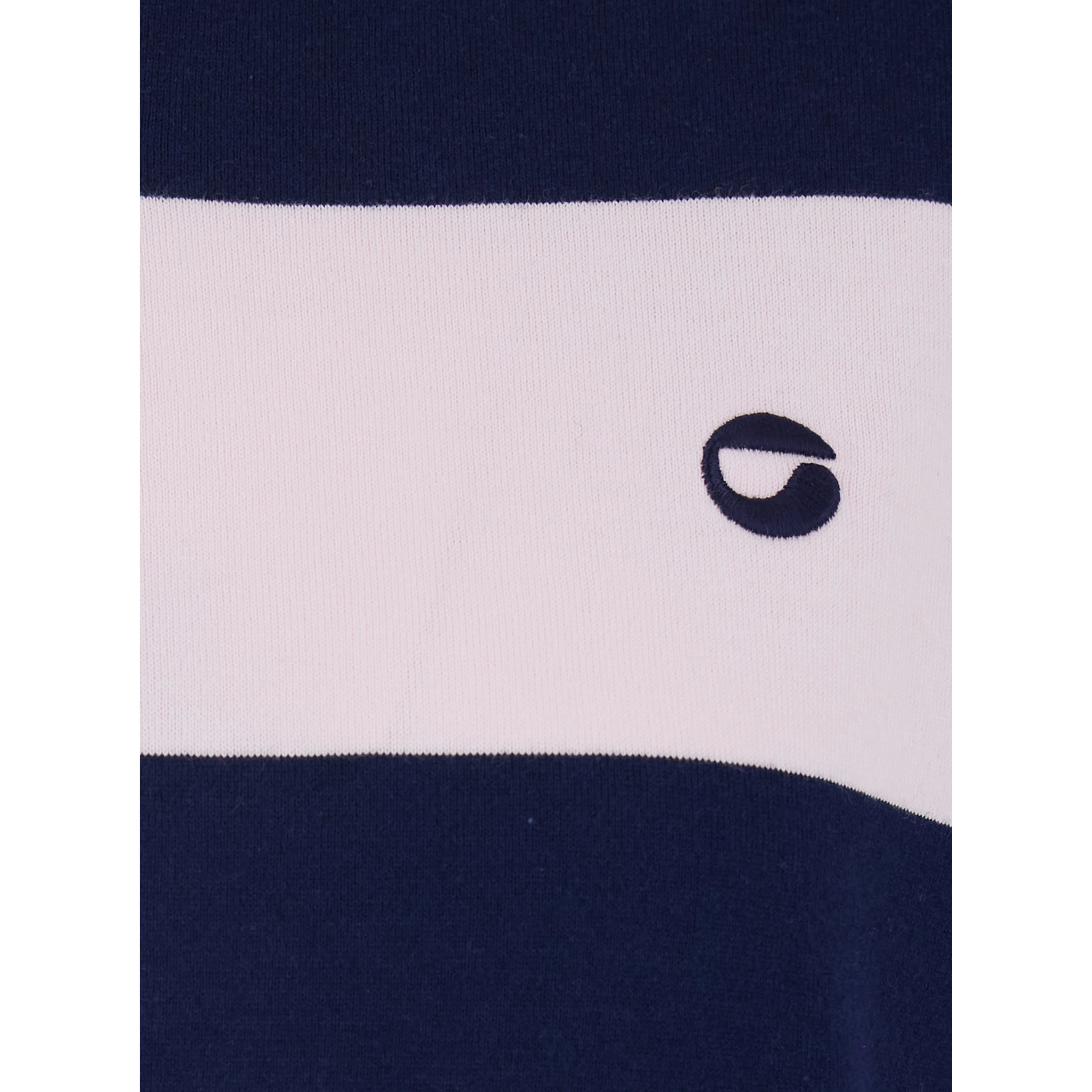 Multicolor Dress with All-Over Stripe Pattern and Embroidered Logo on the Front in Cotton Woman