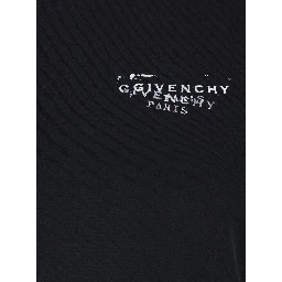 Black Crew Neck T-Shirt with Logo on Front and Back in Cotton Woman