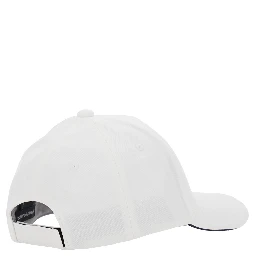 White Baseball Cap with Front Logo in Cotton Man