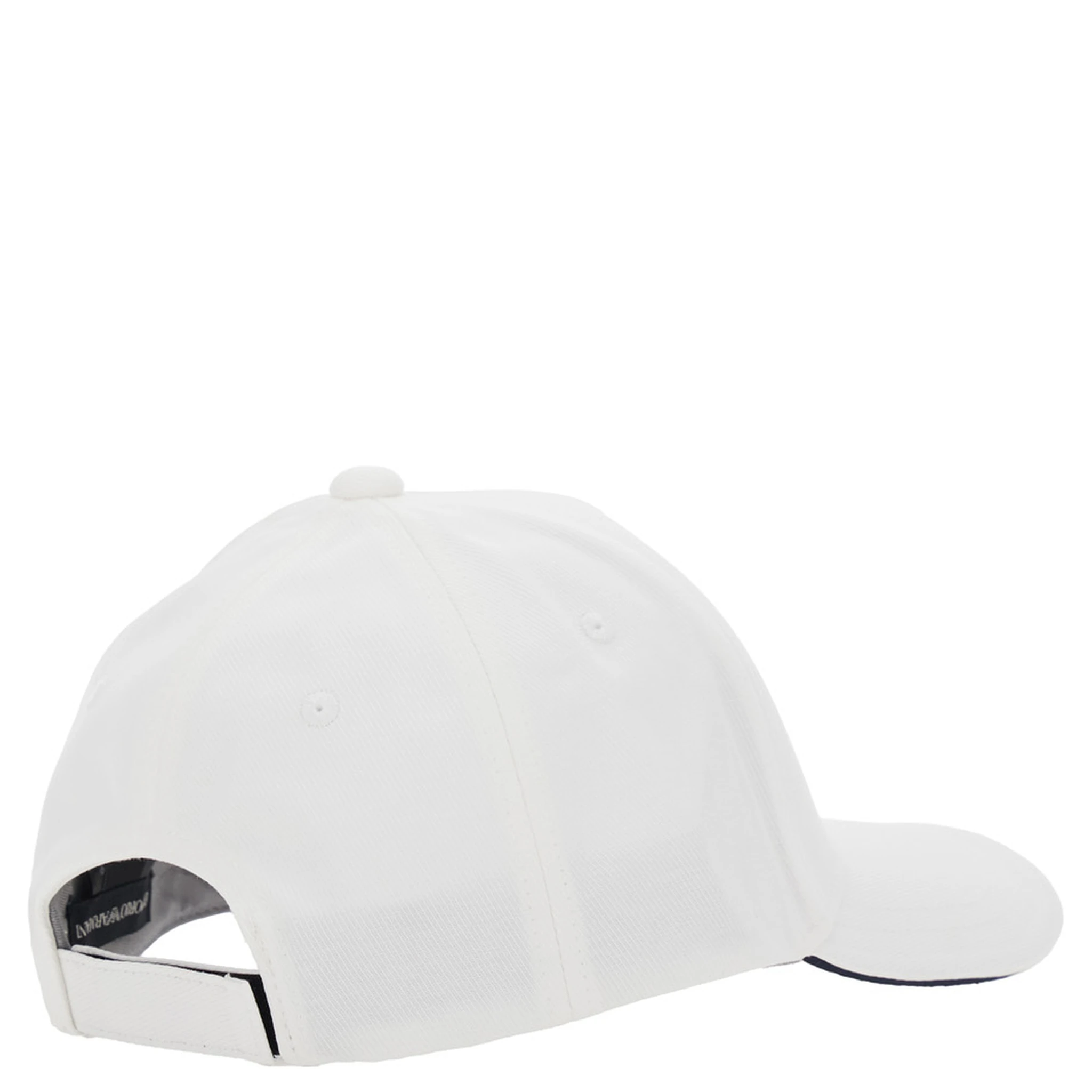 White Baseball Cap with Front Logo in Cotton Man