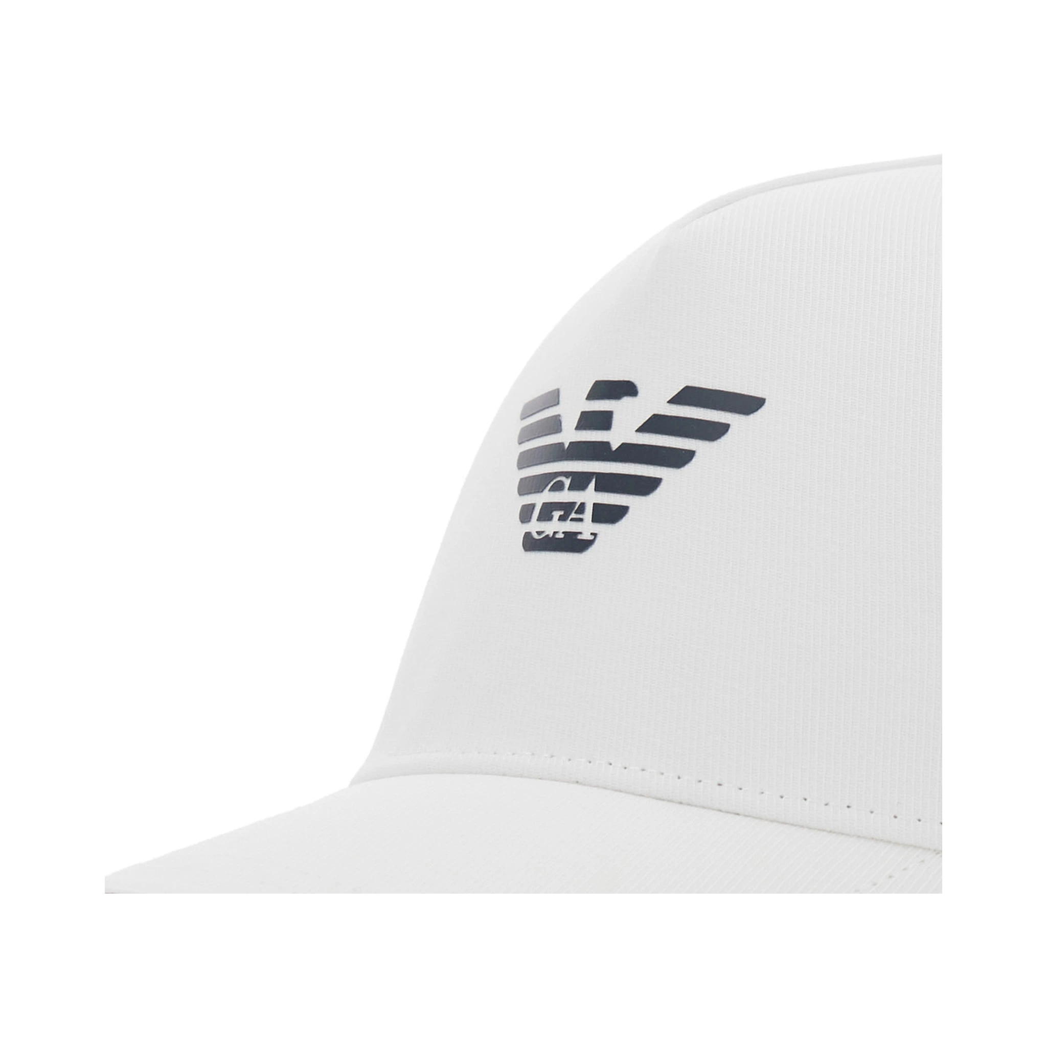 White Baseball Cap with Front Logo in Cotton Man