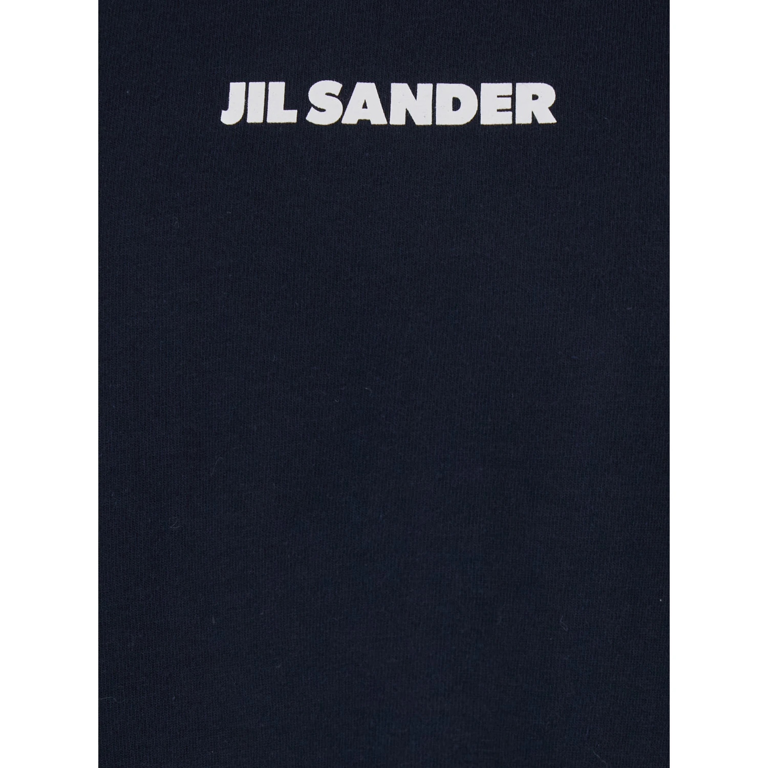 Blue Crewneck T-Shirt with Logo Lettering on the Front in Cotton Man