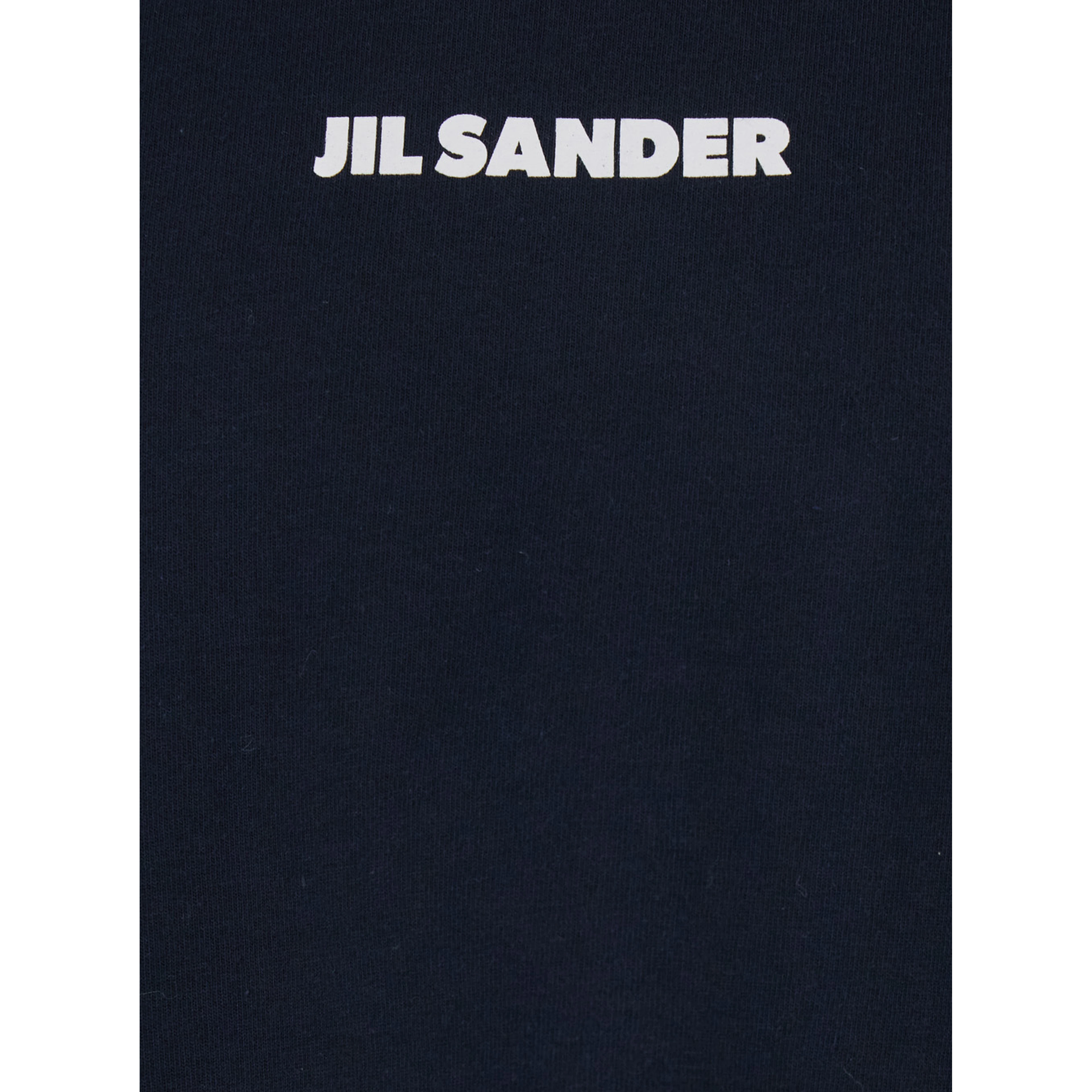 Blue Crewneck T-Shirt with Logo Lettering on the Front in Cotton Man