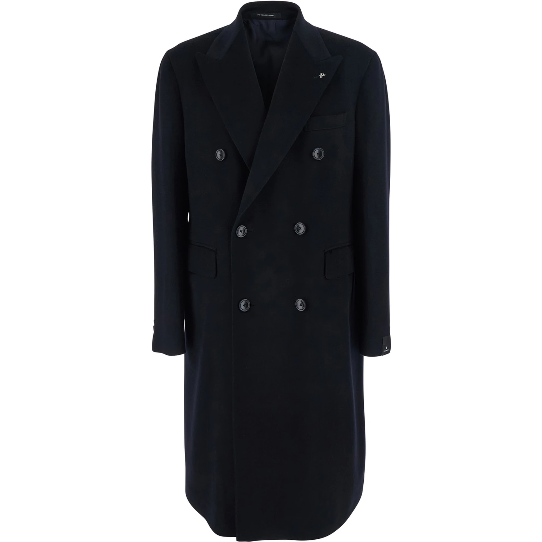 Londra Blue Oversized Double-Breasted Coat in Wool Blend Man