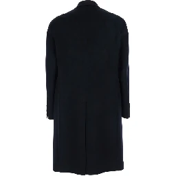 Londra Blue Oversized Double-Breasted Coat in Wool Blend Man
