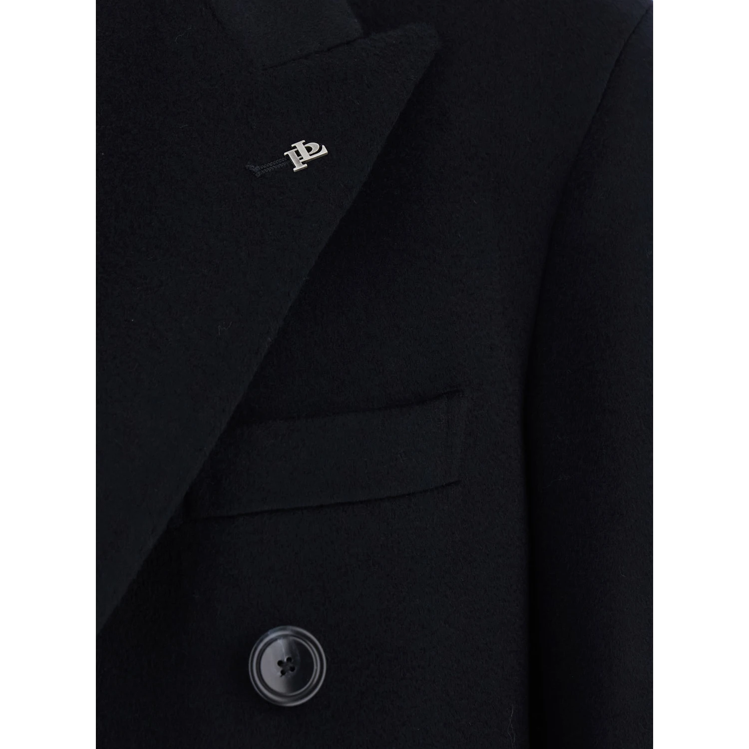 Londra Blue Oversized Double-Breasted Coat in Wool Blend Man