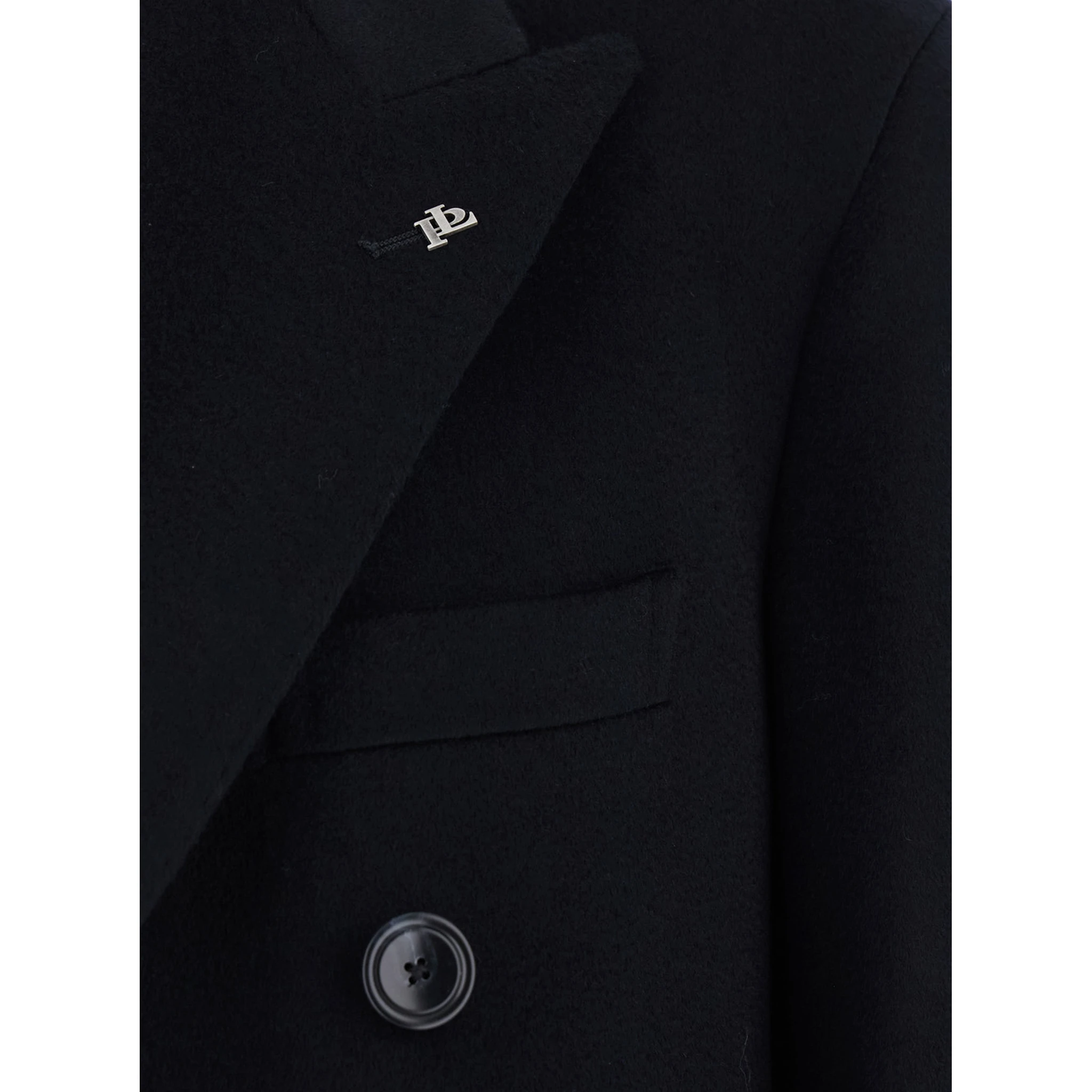 Londra Blue Oversized Double-Breasted Coat in Wool Blend Man