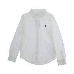 White Shirt with Pony Logo Embroidered on the Front in Cotton Boy