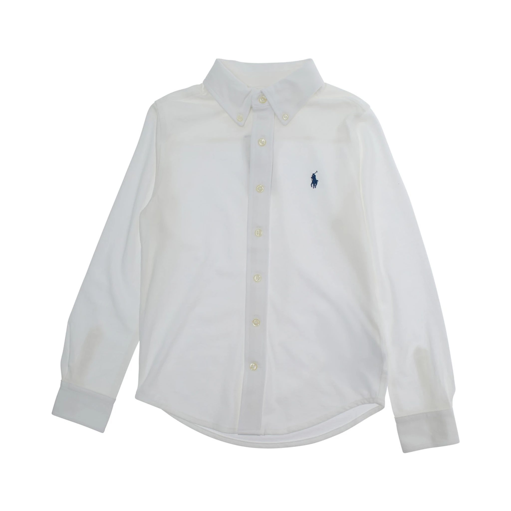 White Shirt with Pony Logo Embroidered on the Front in Cotton Boy