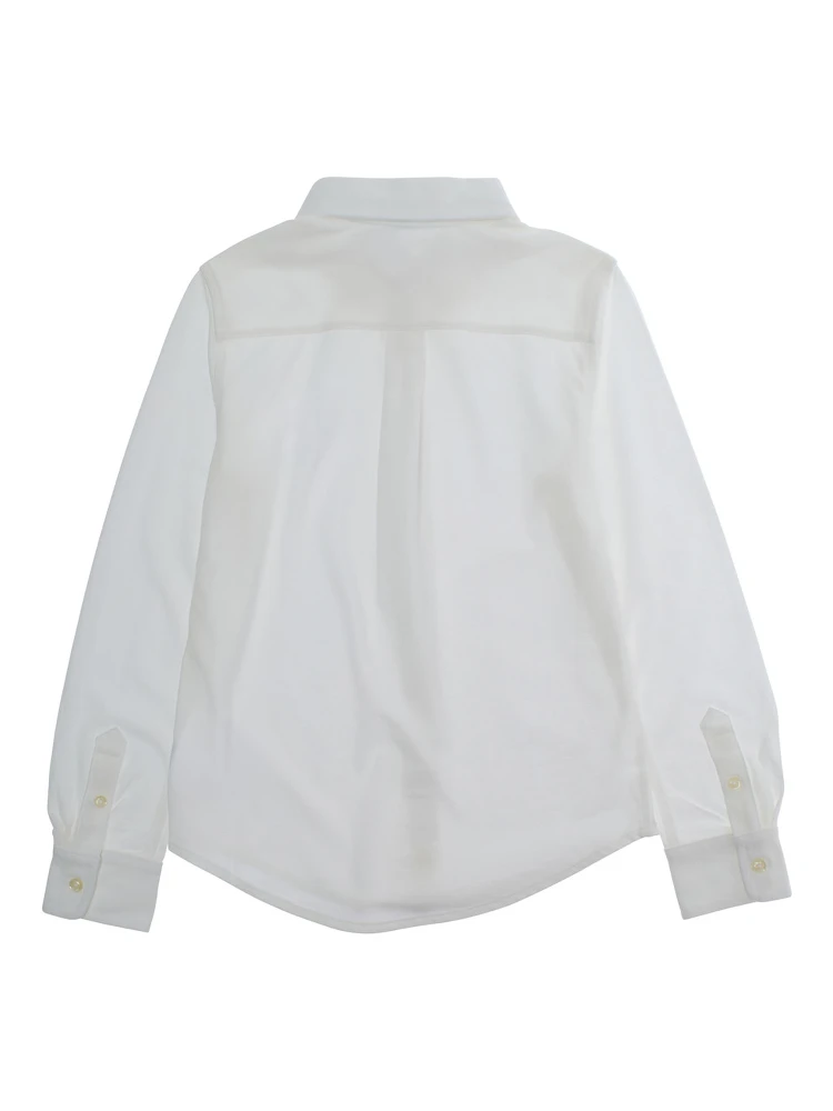 White Shirt with Pony Logo Embroidered on the Front in Cotton Boy alternative