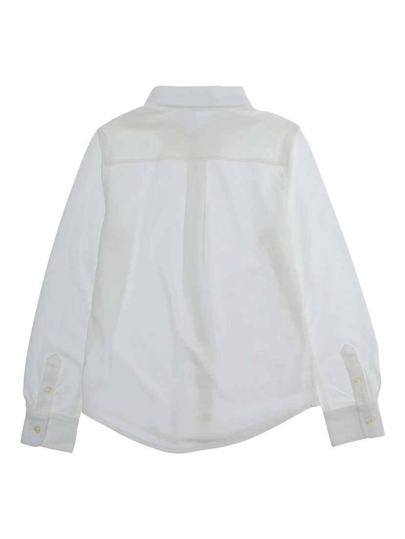 White Shirt with Pony Logo Embroidered on the Front in Cotton Boy